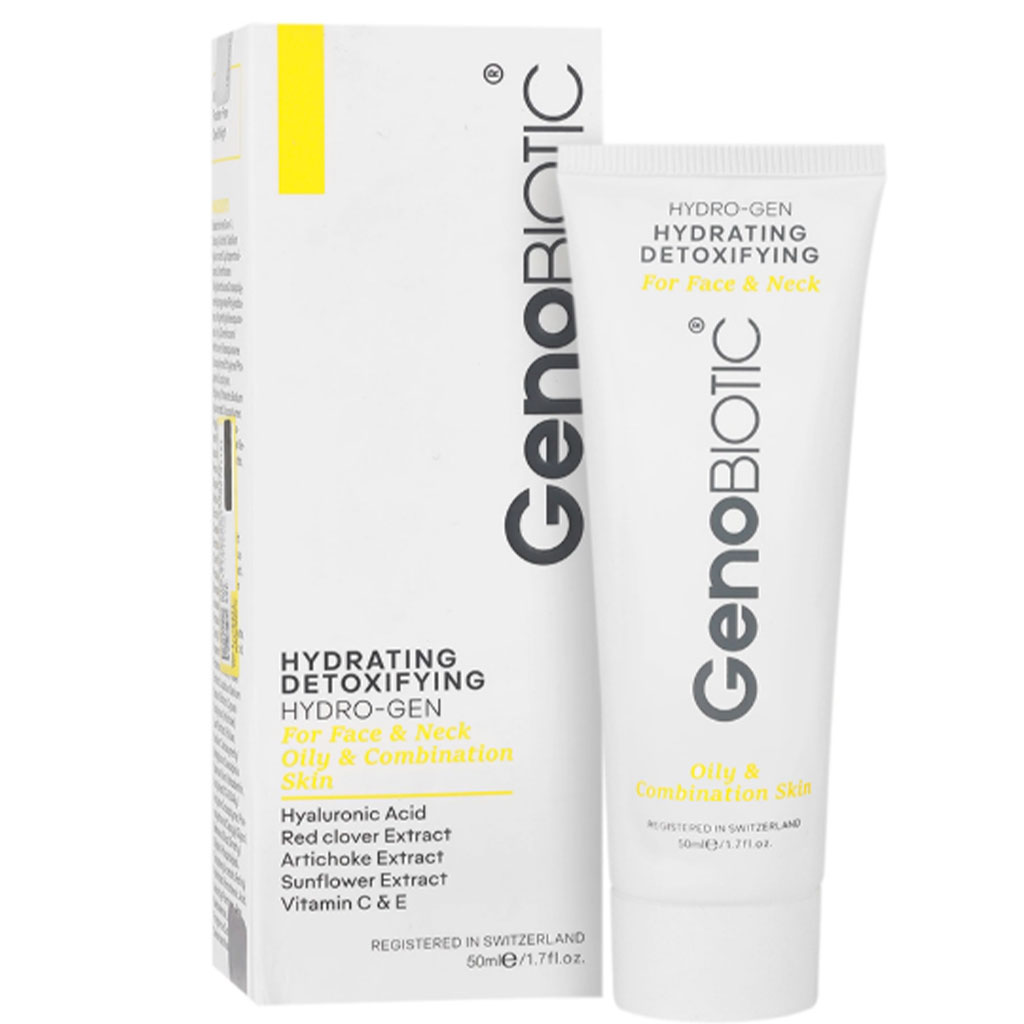 کرم رطوبت رسان و دتوکسیفای صورت و گردن پوست چرب و مختلط 50 میلی لیتر ژنوبایوتیک Geno Biotic - Image 2