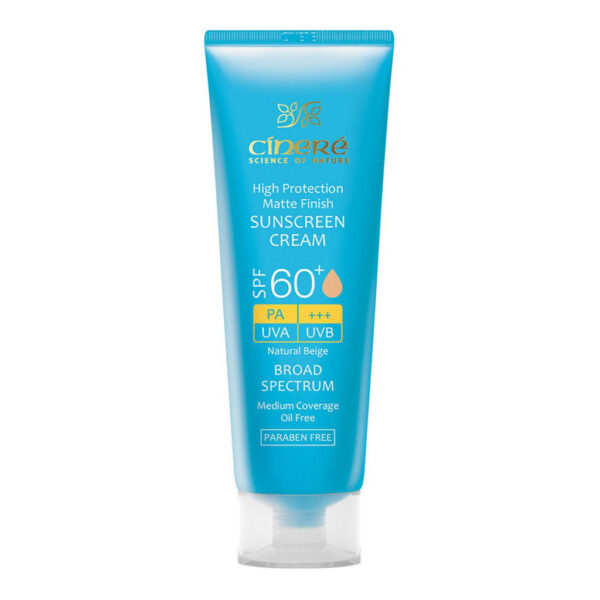 Cinere Matte Tinted Sunscreen Cream SPF60+ For Oily Skin 50 ml