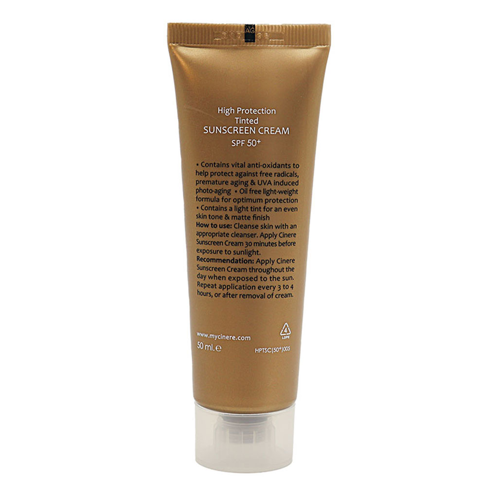Cinere Tinted Sunscreen Cream SPF50⁺ Natural 50 ml