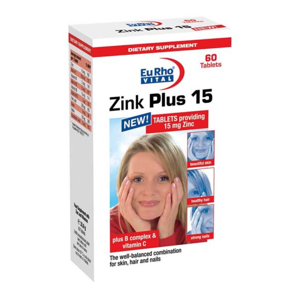 EuRho Vital Zink plus 15 mg 60 Caps