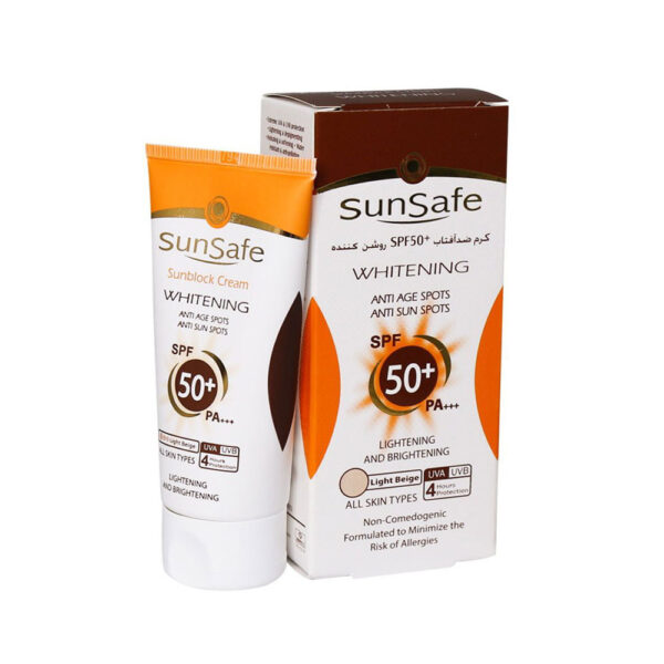 کرم ضد آفتاب SPF50 روشن کننده مناسب انواع پوست سان سیف