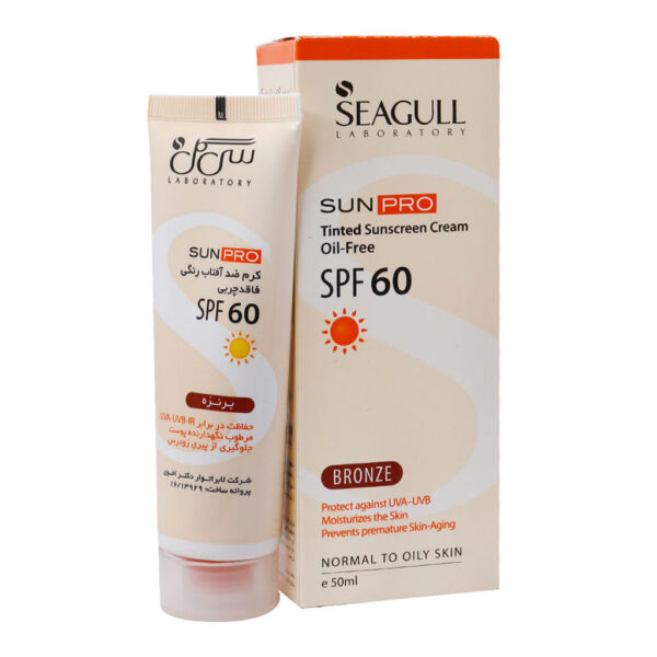 کرم ضد آفتاب SPF60 فاقد چربی ۵۰ میلی لیتر سی گل Seagull