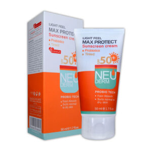 کرم ضد آفتاب مکس پروتکت SPF50 مناسب انواع پوست حجم50 میلی لیتر نئودرم