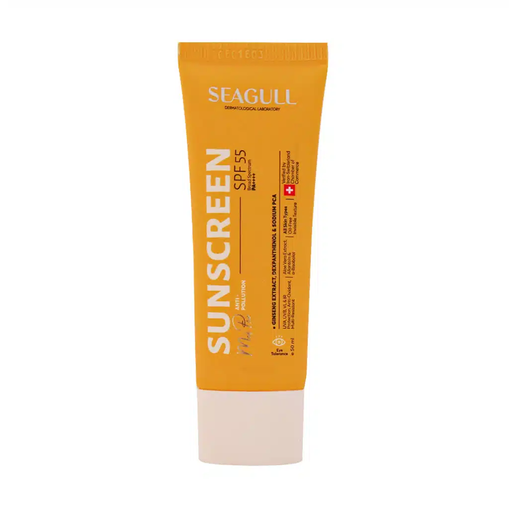 کرم ضد آفتاب آقایان SPF55 انواع پوست 50 میلی لیتر سی گلSeagull