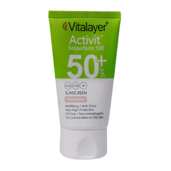 کرم ضد آفتاب SPF50 پوست چرب اکتی ویت 40 میلی لیتر ویتالیر Vitalayer