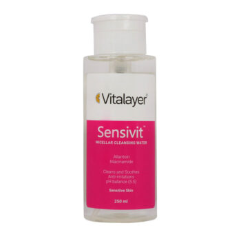 محلول پاک کننده آرایش سنسی مناسب پوست حساس 250 میلی لیتر ویت ویتالیر Vitalayer