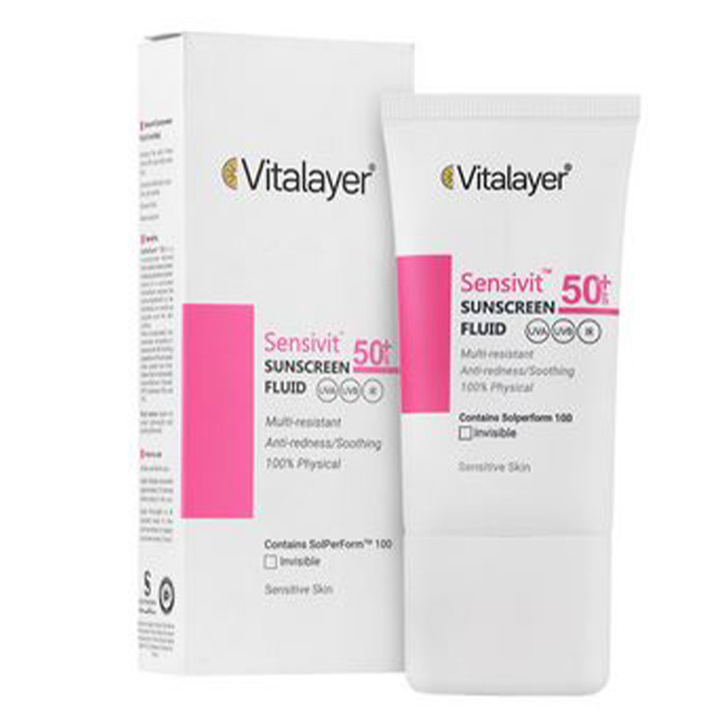 فلوئید ضد آفتاب SPF50 سنسی ویت 50 میلی لیتر ویتالیر Vitalayer