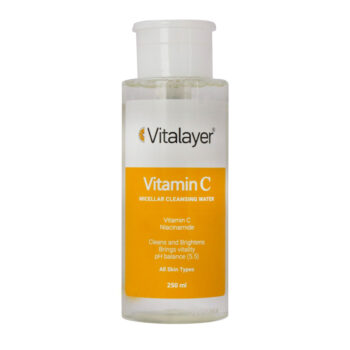 محلول پاک کننده آرایش ویتامین سی مناسب انواع پوست 250 میلی لیتر ویتالیر Vitalayer