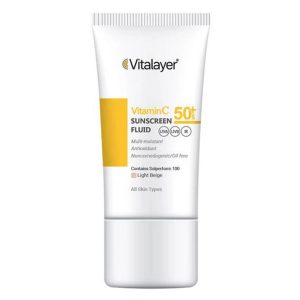 فلوئید ضد آفتاب ویتامین سی SPF50 حجم 50 میلی لیتر ویتالیر Vitalayer
