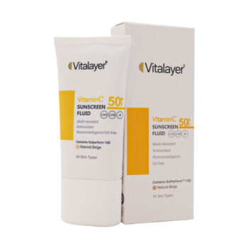 کرم ضد آفتاب SPF50+ حاوی ویتامین سی 40میلی لیتر ویتالیر Vitalayer