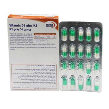 کپسول ویتامین D3 1000 پلاس K2 مقدار60 عدد یوروویتال