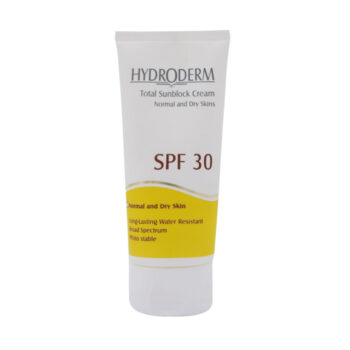 کرم ضد آفتاب SPF30 مناسب پوست های معمولی و خشک ۵۰ میلی لیتر هیدرودرم Hydroderm