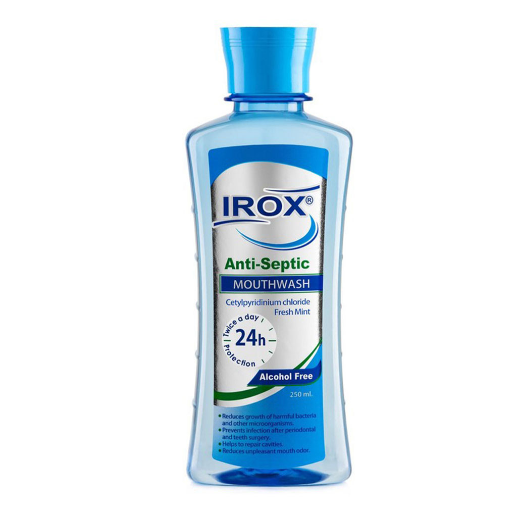 دهان شویه آنتی سپتیک 250 میلی لیتر ایروکس irox