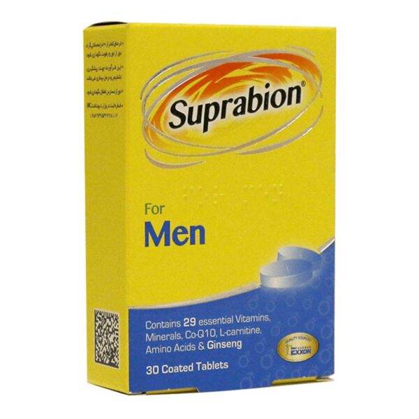 قرص مولتی ویتامین مینرال آقایان30 عددی سوپرابیون Suprabion