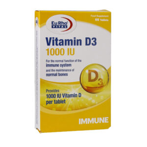 قرص ویتامین D3 1000 واحد60 عدد یوروویتال Eurho Vital