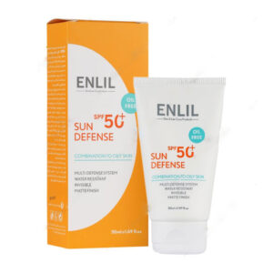 کرم ضد آفتاب سان دیفنس SPF50 حجم 50 میلی لیتر پوست چرب انلیل ENLIL