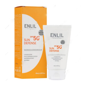 کرم ضد آفتاب سان دیفنس SPF50 حجم 50 میلی لیتر مناسب پوست مستعد لک انلیل ENLIL