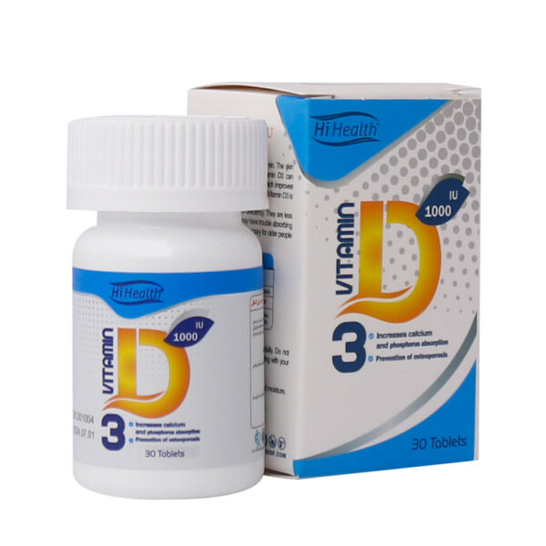 Hi Health Vitamin D۳ ۱۰۰۰ IU ۳۰ Tablets