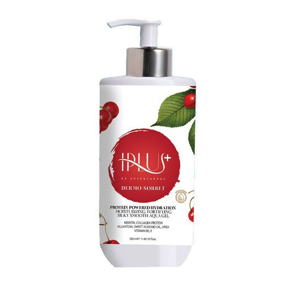 ژل آبرسان حاوی کراتین و کلاژن دست، صورت و بدن 350 میلی لیتر آی پلاس +IPLUS