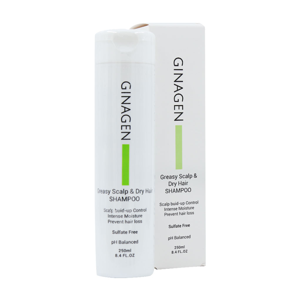 شامپو پوست سر چرب و ساقه خشک 250 میلی لیتر ژیناژن GINAGEN