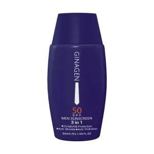 کرم ضدآفتاب آقایان SPF 50 مدل3*1حجم 50 ژیناژن GINAGEN