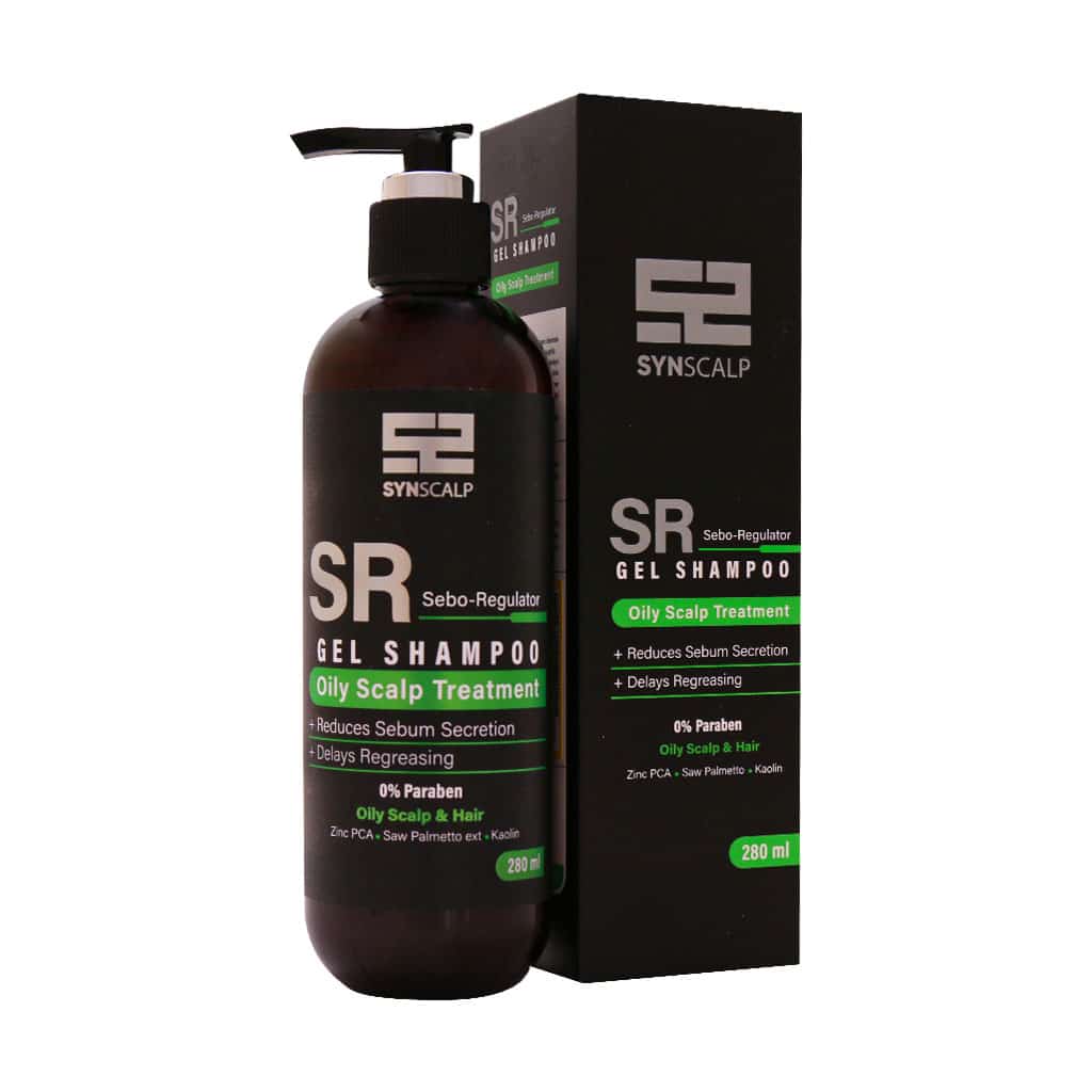 ژل شامپو موی چرب مدل SR حجم 280 ميلي ليتر ساین اسکین Synskin