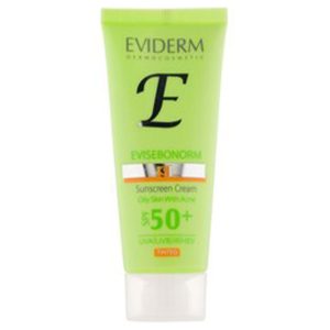کرم ضد آفتاب رنگی SPF50 پوست چرب و جوش دار اوی سبونورم 40 میلی لیتر اویدرم EVIDERM