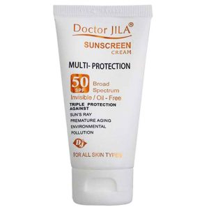 کرم ضد آفتاب SPF50 فاقد چربی مولتی پروتکشن ۵۰ میلی لیتر دکتر ژیلا Doctor Jila