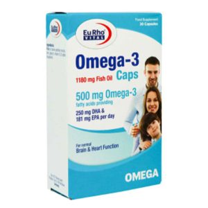 کپسول امگا 3 یوروویتال بسته 30 عددی