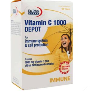 قرص ویتامین C 1000 میلی گرم دپو یوروویتال 60 عدد