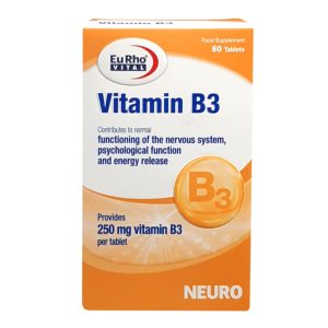 قرص ویتامین B3 250 میلی گرم یوروویتال 60 عدد