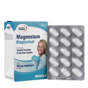 قرص منیزیم یوروویتال مدل Bisglycinat بسته 60 عددی