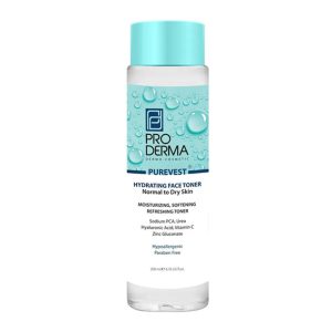 تونر آبرسان پوست صورت معمولی و خشک 200 میلی لیتر پرودرما Proderma