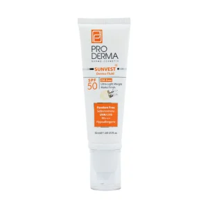 فلوئید ضد آفتاب فاقد چربی SPF50 بی رنگ پوست چرب و جوش دار 50 میلی لیتر پرودرما Proderma